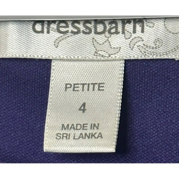 Dress Barn Ladies Scrunch Purple Career Business Spring Summer Dress SZ 4P - Picture 5 of 5